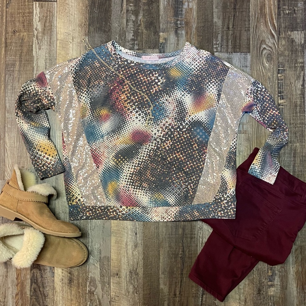 Multicolor Shimmer Top
